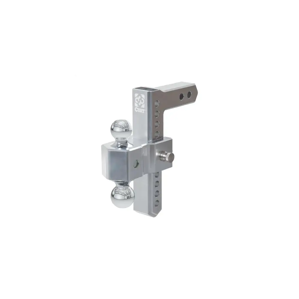 AlumaLite Adjustable Aluminum Hitch with Dual Ball - 9-1/2" Drop - CUR45366